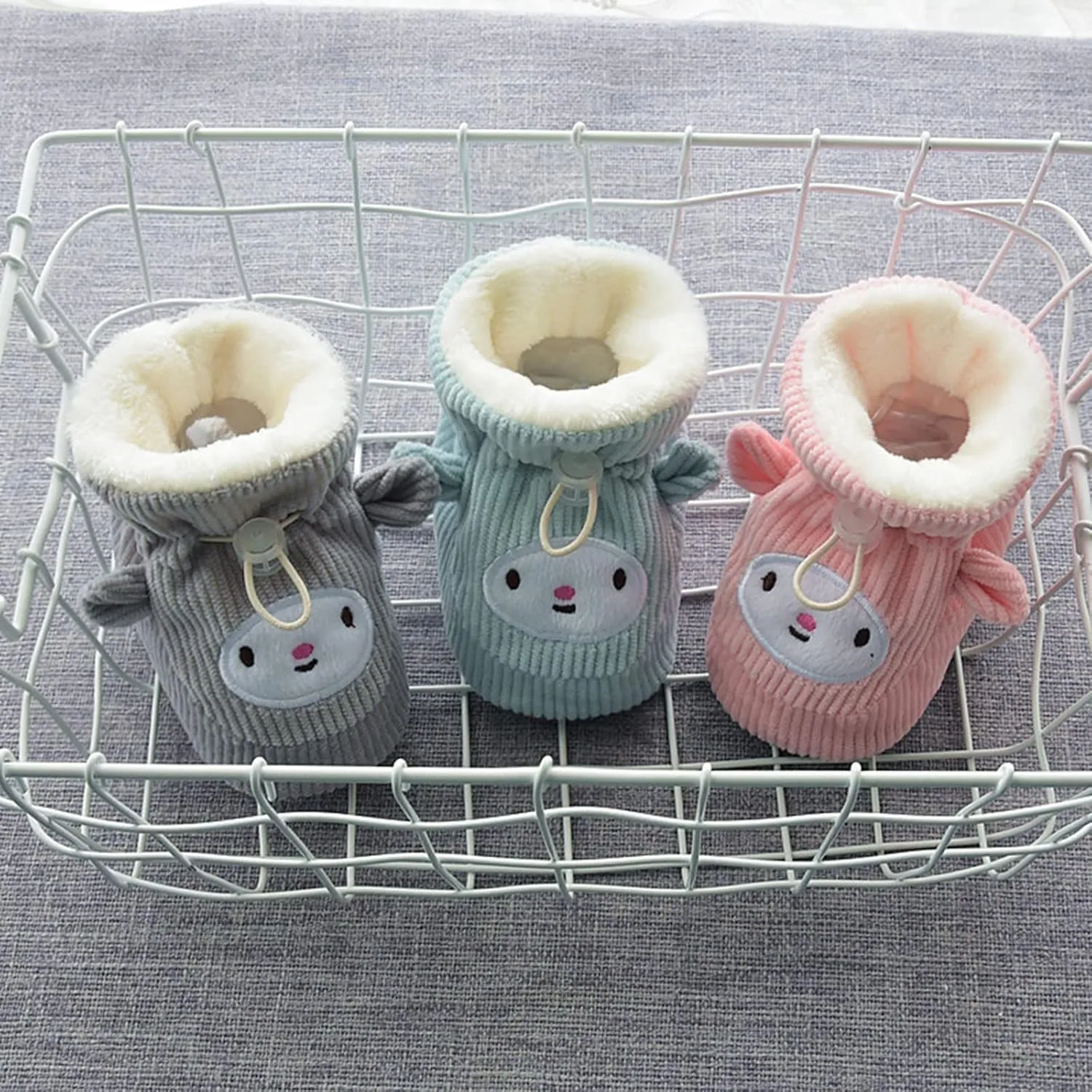 Newborn Baby Boy Girl Cotton Booties Soft Sole Infant Stay On Slippers Winter Warm Toddler Cozy Fleece Socks House Shoes (Khaki, 12-18 Months)