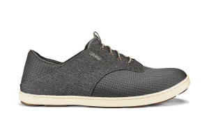 Olukai Men's Nohea Moku Mesh Lace Up Shoe - Charcoal/Clay 10283-2610