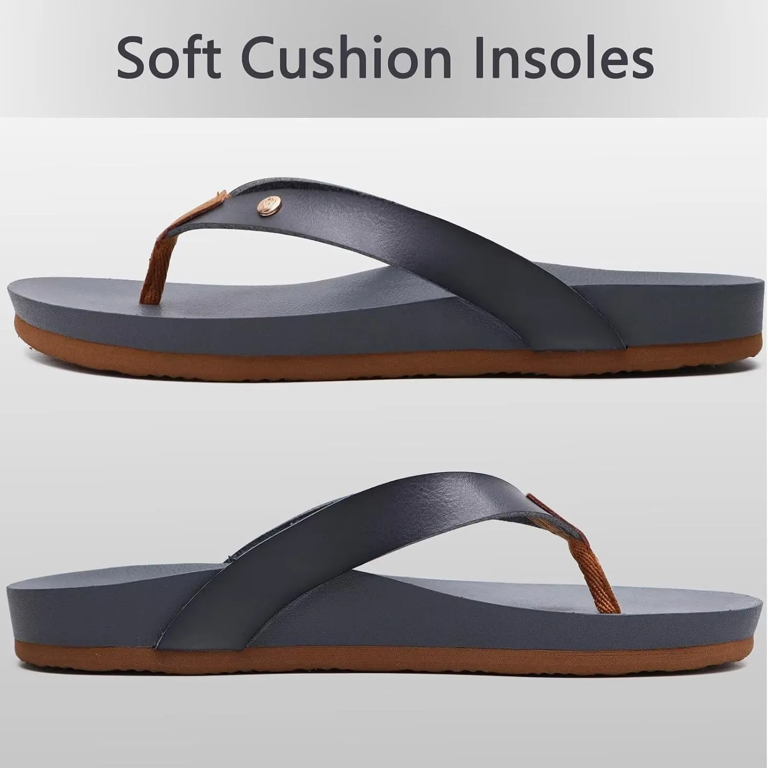 ONCAI Womens Flip Flops For Women Comfortable Strap Yoga Mat Non-Slip Women's Thong Sandal Casual Summer Beach Slippers With Arch Support