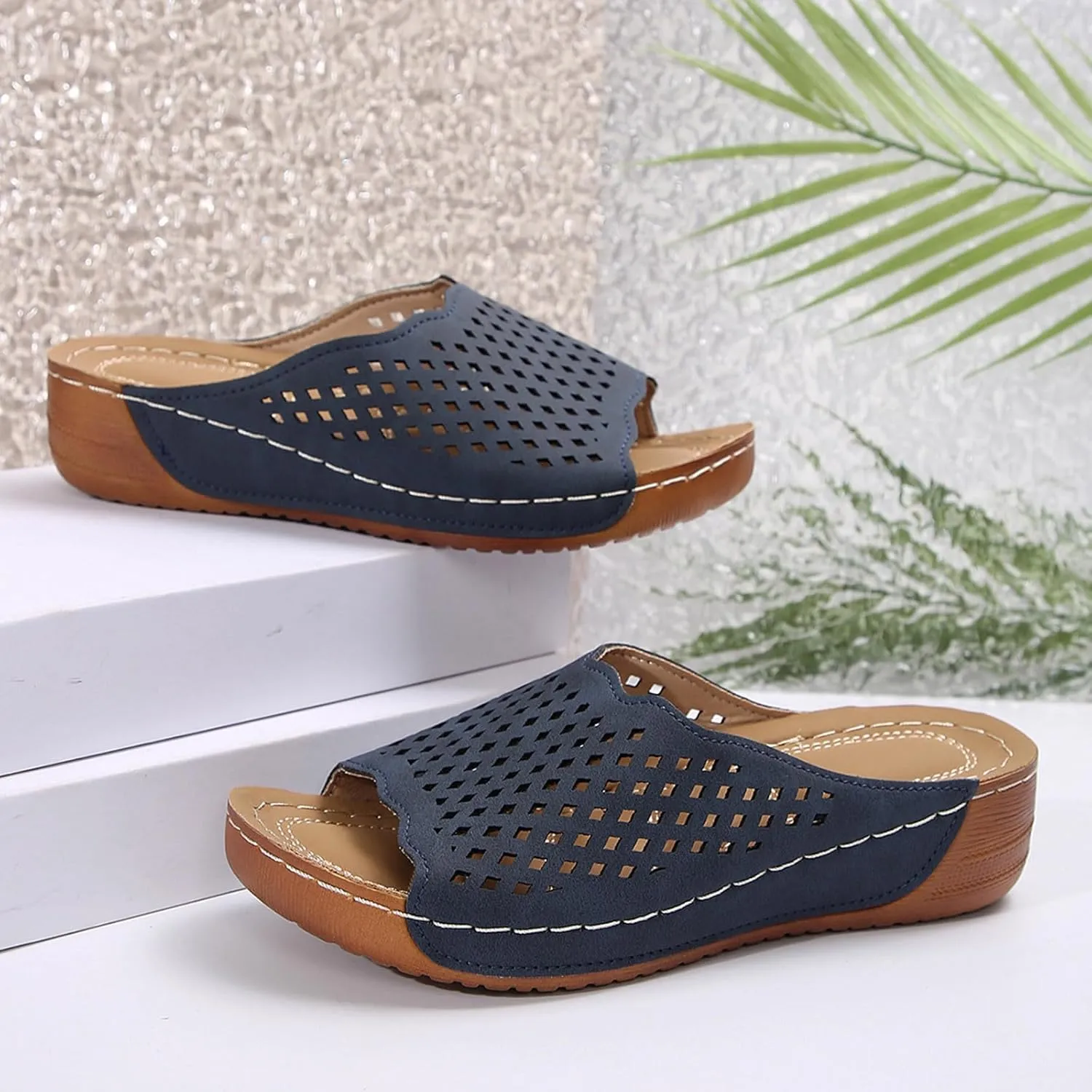Orthopedic Sandals For Women Arch Support Walking Sandals Comfortable Beach Orthotic Sandals Summer Wedge Sandals