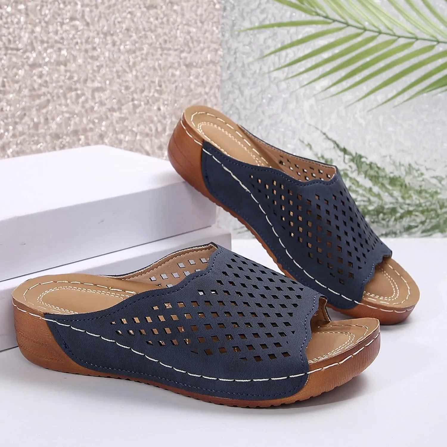 Orthopedic Sandals For Women Arch Support Walking Sandals Comfortable Beach Orthotic Sandals Summer Wedge Sandals