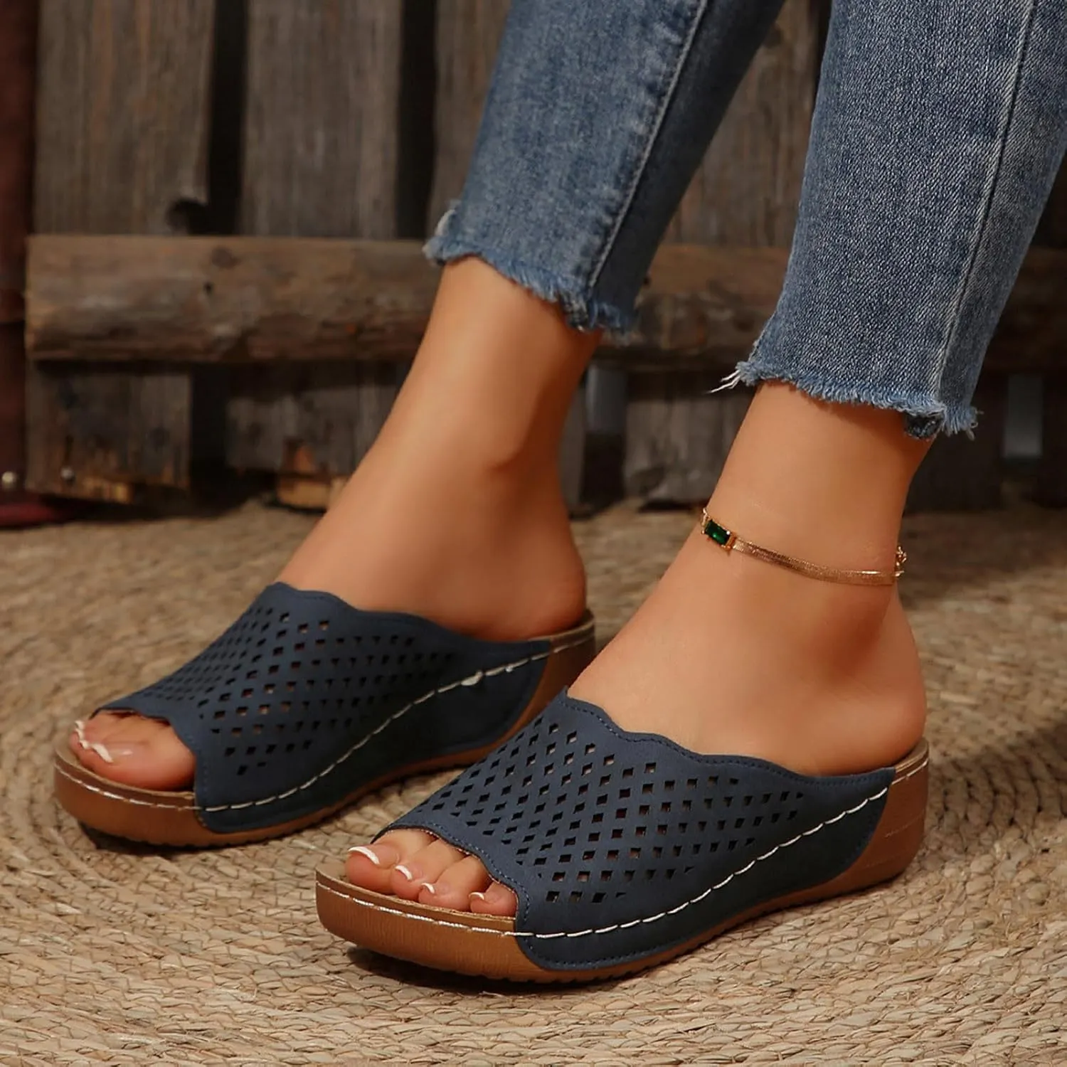 Orthopedic Sandals For Women Arch Support Walking Sandals Comfortable Beach Orthotic Sandals Summer Wedge Sandals