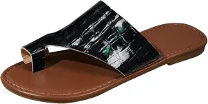 Orthopedic Sandals for Women Split-Toe Flat Slide Slippers Arch Support Flip Flop Sandals Summer Comfort Casual Beach Shoes
