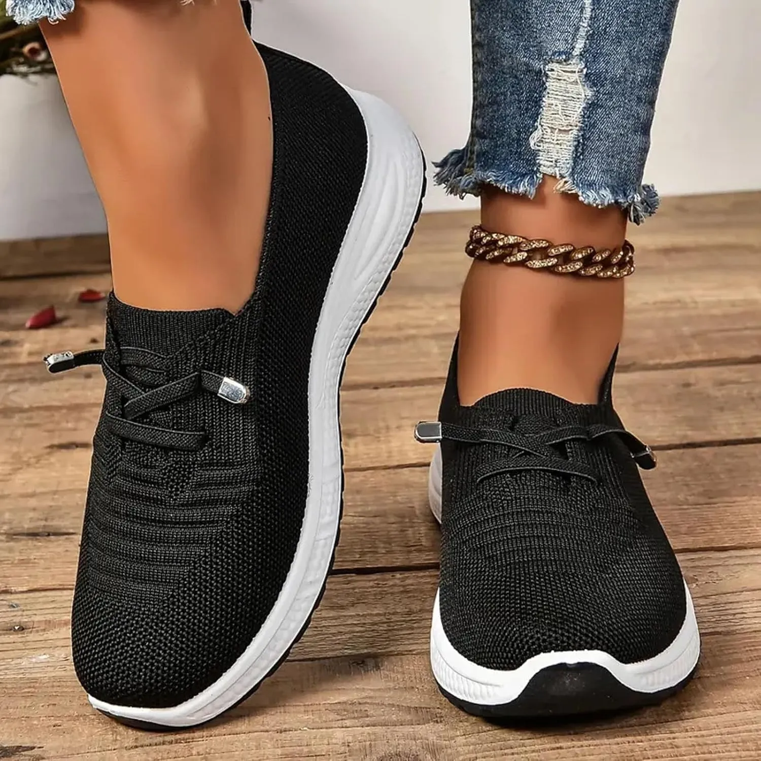 Orthopedic Shoes for Women Slip on 2025,Woven Sneakers Arch Support Breathable Soft Sole Diabetic Walking Comfort Non Slip Work Sneaker
