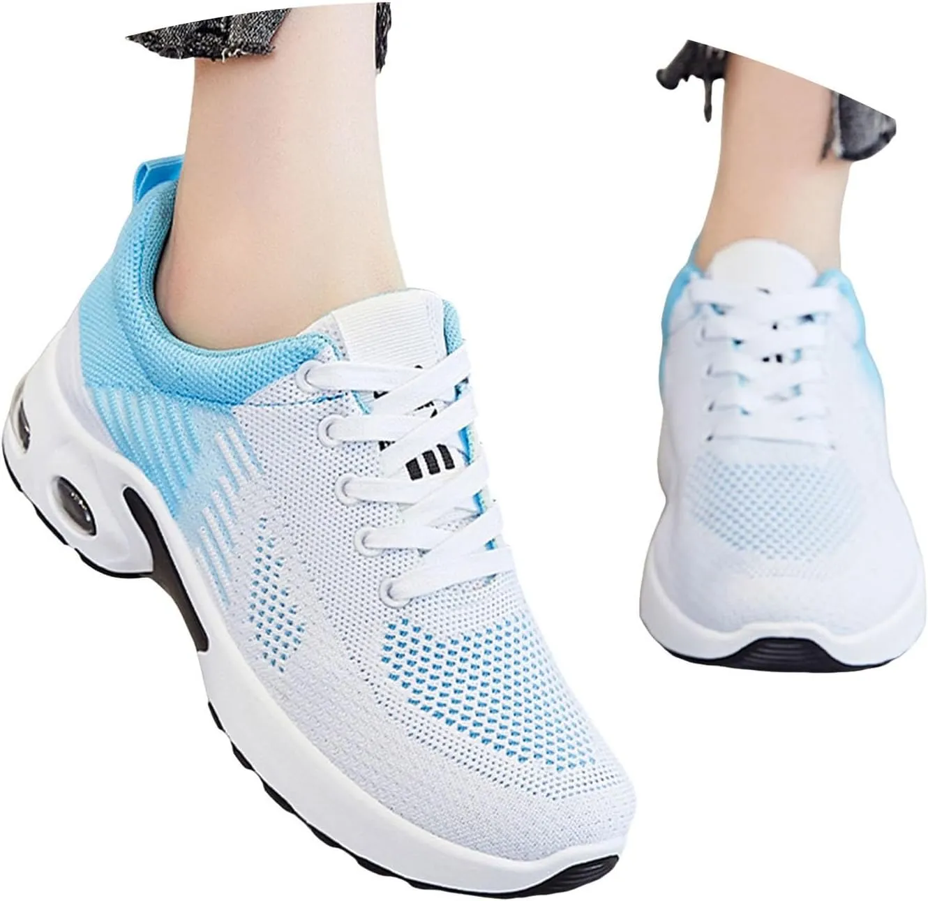 Orthopedic Shoes for Women Slip On Air Cushion Lightweight Sports Shoes Mesh Breathable Comfort Slip-On Sneakers