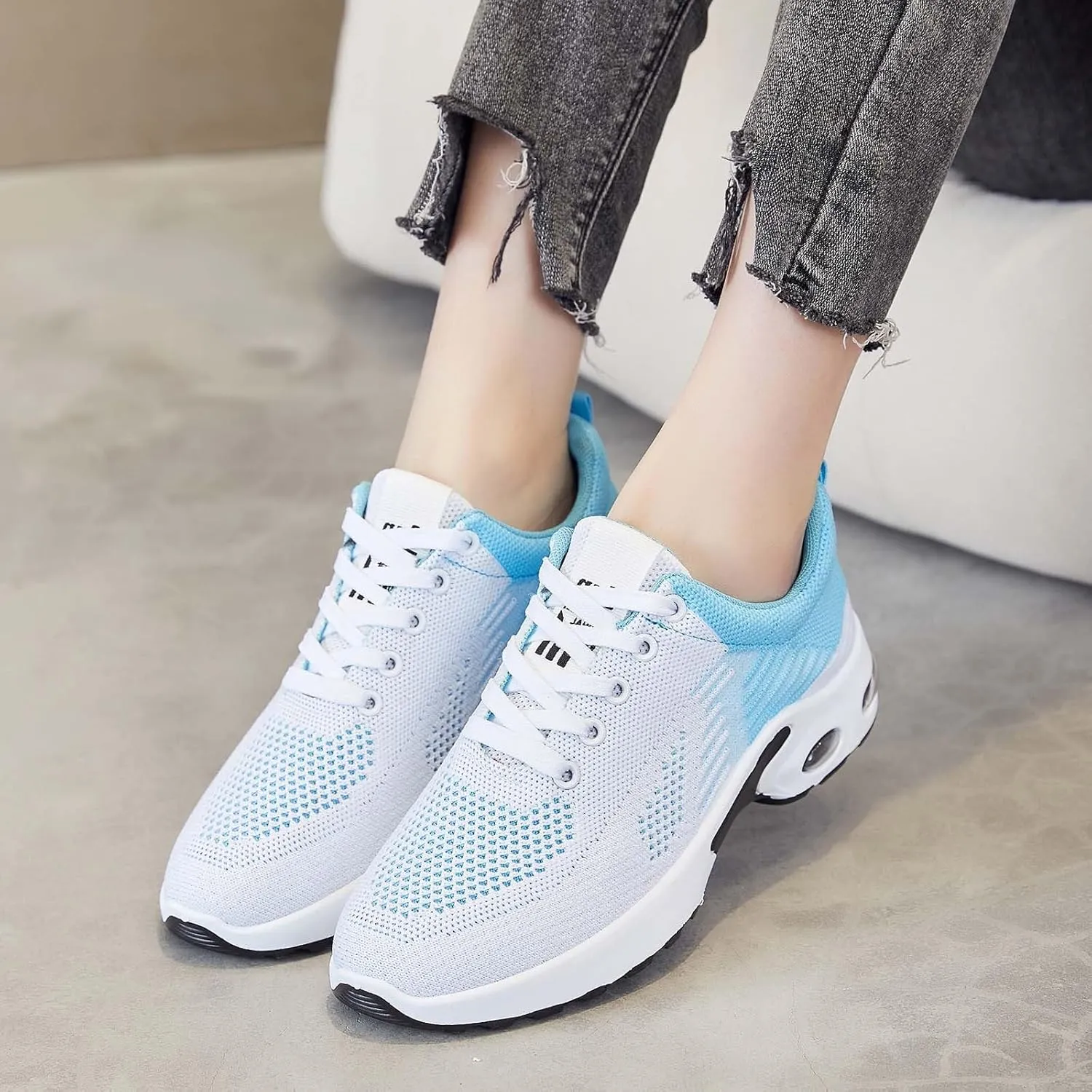 Orthopedic Shoes for Women Slip On Air Cushion Lightweight Sports Shoes Mesh Breathable Comfort Slip-On Sneakers