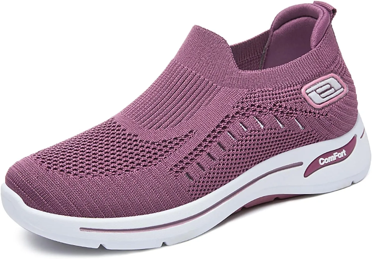Orthopedic Shoes for Women Slip On Comfort Breathable Knit Sneakers Non-Slip Woven Sneakers Lightweight Slip-On Sneakers