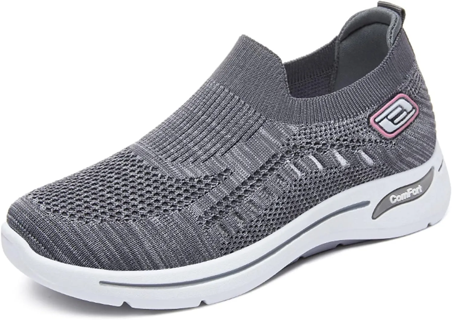 Orthopedic Shoes for Women Slip On Comfort Breathable Knit Sneakers Non-Slip Woven Sneakers Lightweight Slip-On Sneakers