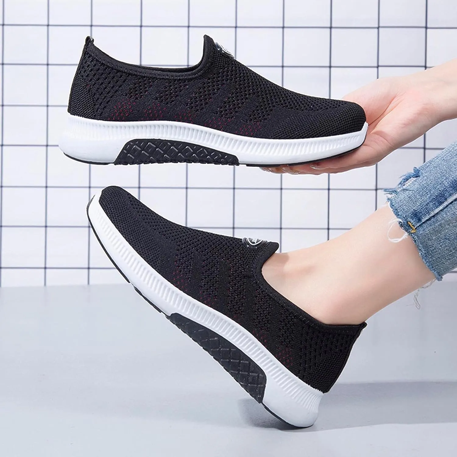 Orthopedic Shoes for Women Wide Width Slip On Zapatos De Trabajo para Mujer Antideslizante Cross Gym Shoes Women Wide Size 8w Womens High Top Sneakers Tenis OrtopDicos Mujer