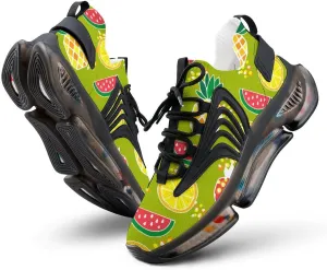 Pineapples Strawberries Walking Shoes for Men Lightweight Tennis Fashion Elastic Sports Shoes Cushion Basketball Shoes