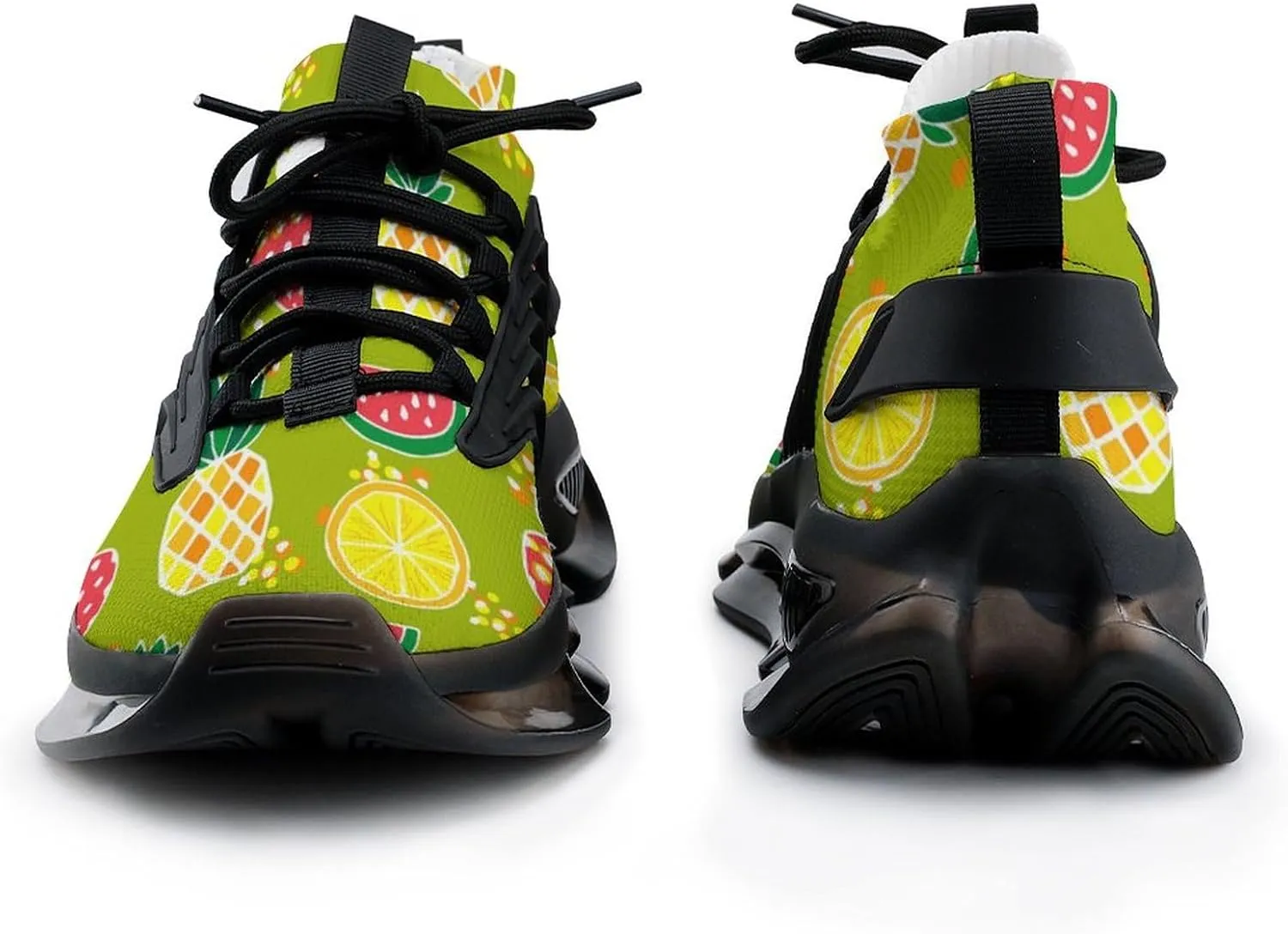 Pineapples Strawberries Walking Shoes for Men Lightweight Tennis Fashion Elastic Sports Shoes Cushion Basketball Shoes