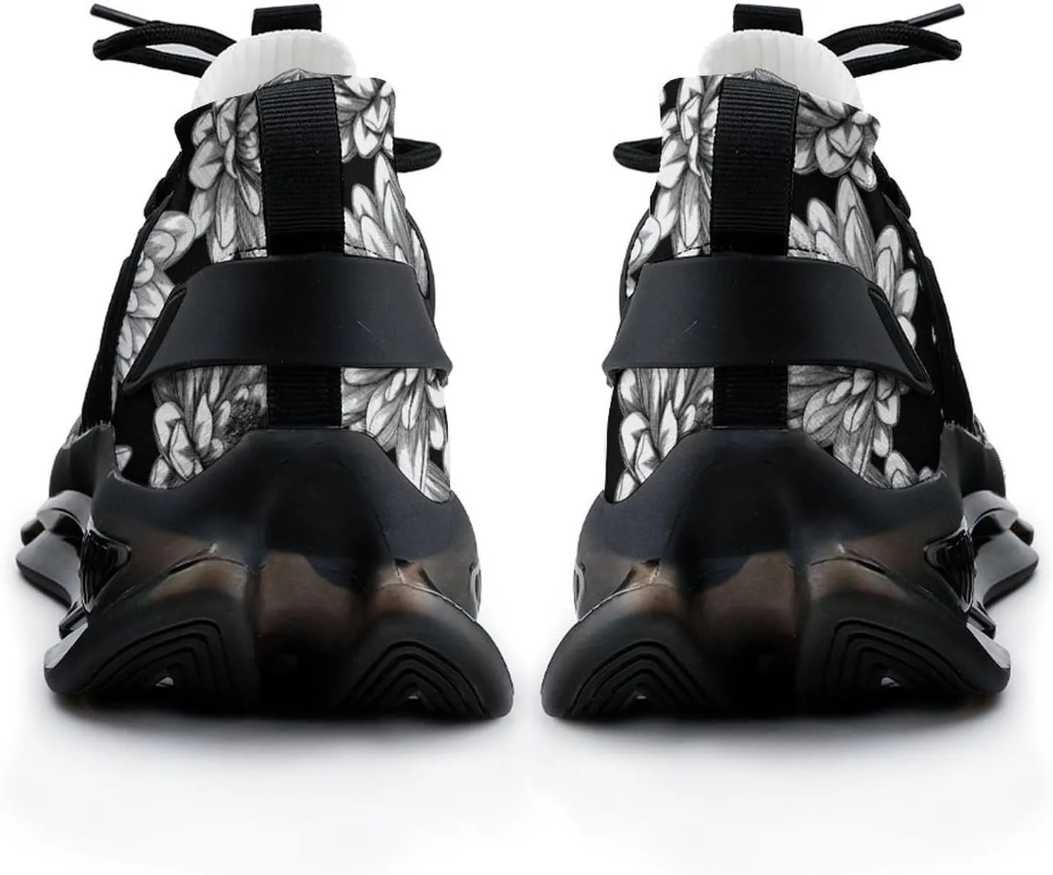 Plant Flower Walking Shoes for Men Lightweight Tennis Fashion Elastic Sports Shoes Cushion Basketball Shoes