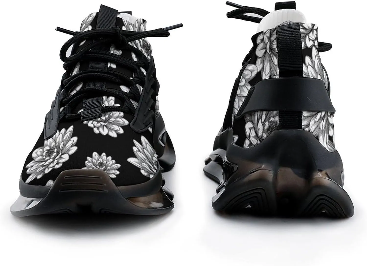 Plant Flower Walking Shoes for Men Lightweight Tennis Fashion Elastic Sports Shoes Cushion Basketball Shoes