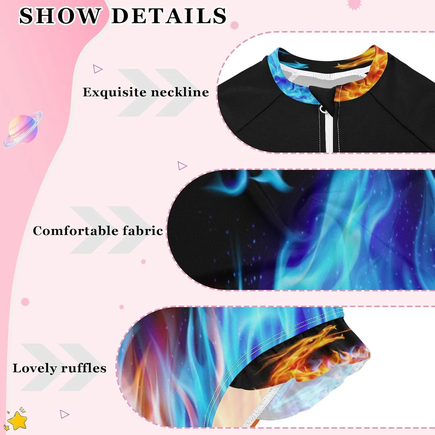 QUGRL Girls Rash Guard Bathing Suit Long Sleeve One Piece Swimsuits UPF 50  Toddler Kids Zipper Swimwear 3-12 Years