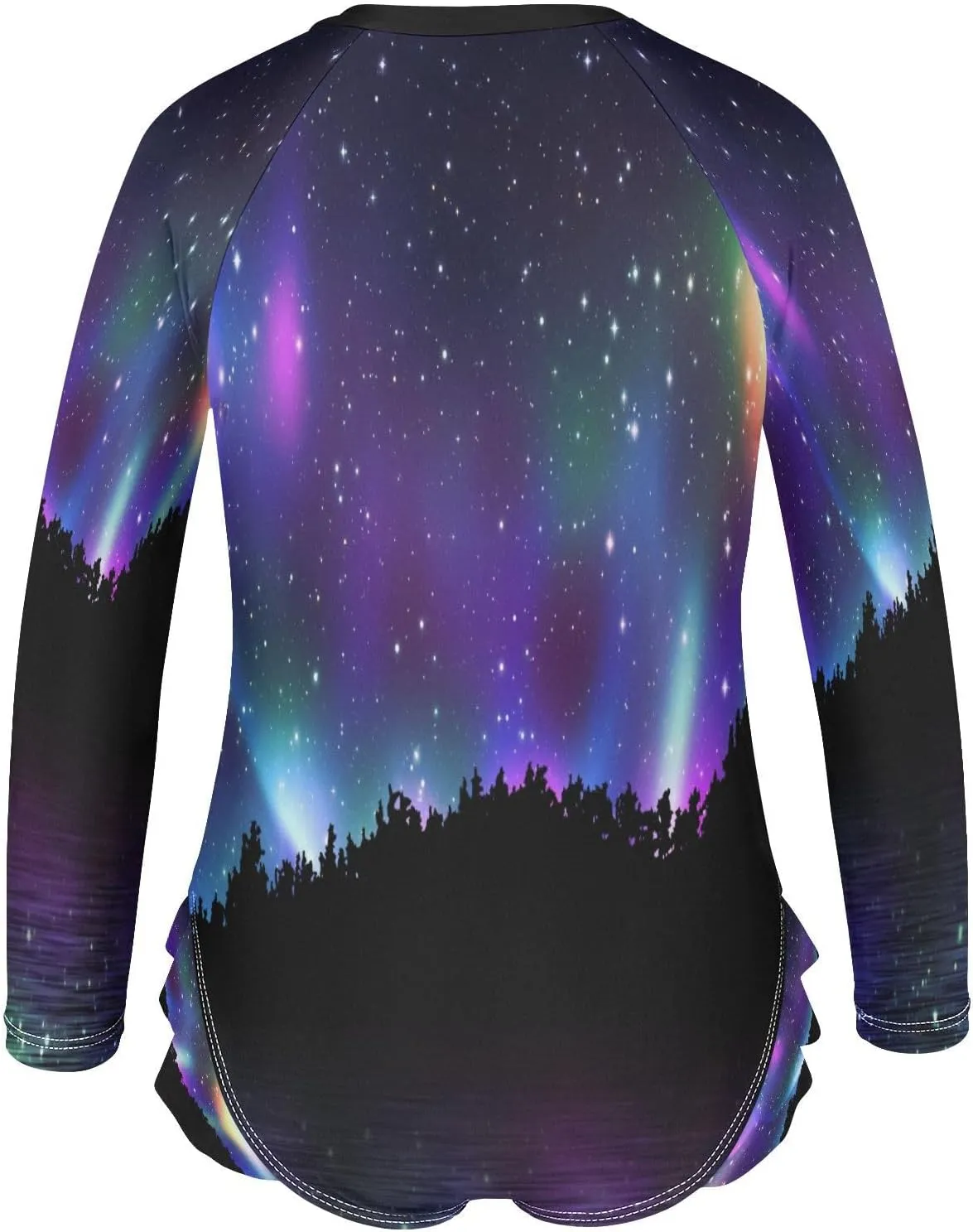 QUGRL Girls Rash Guard Bathing Suit Long Sleeve One Piece Swimsuits UPF 50  Toddler Kids Zipper Swimwear 3-12 Years