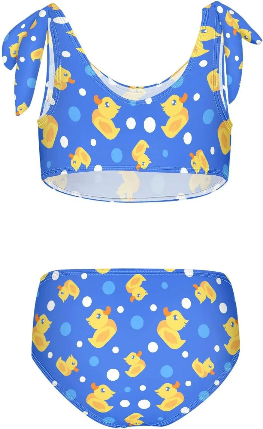 QUGRL Girls Swimsuit Two Piece Swimwear Bathing Suit for Girls Tankini Bikini Set Size 3-12T