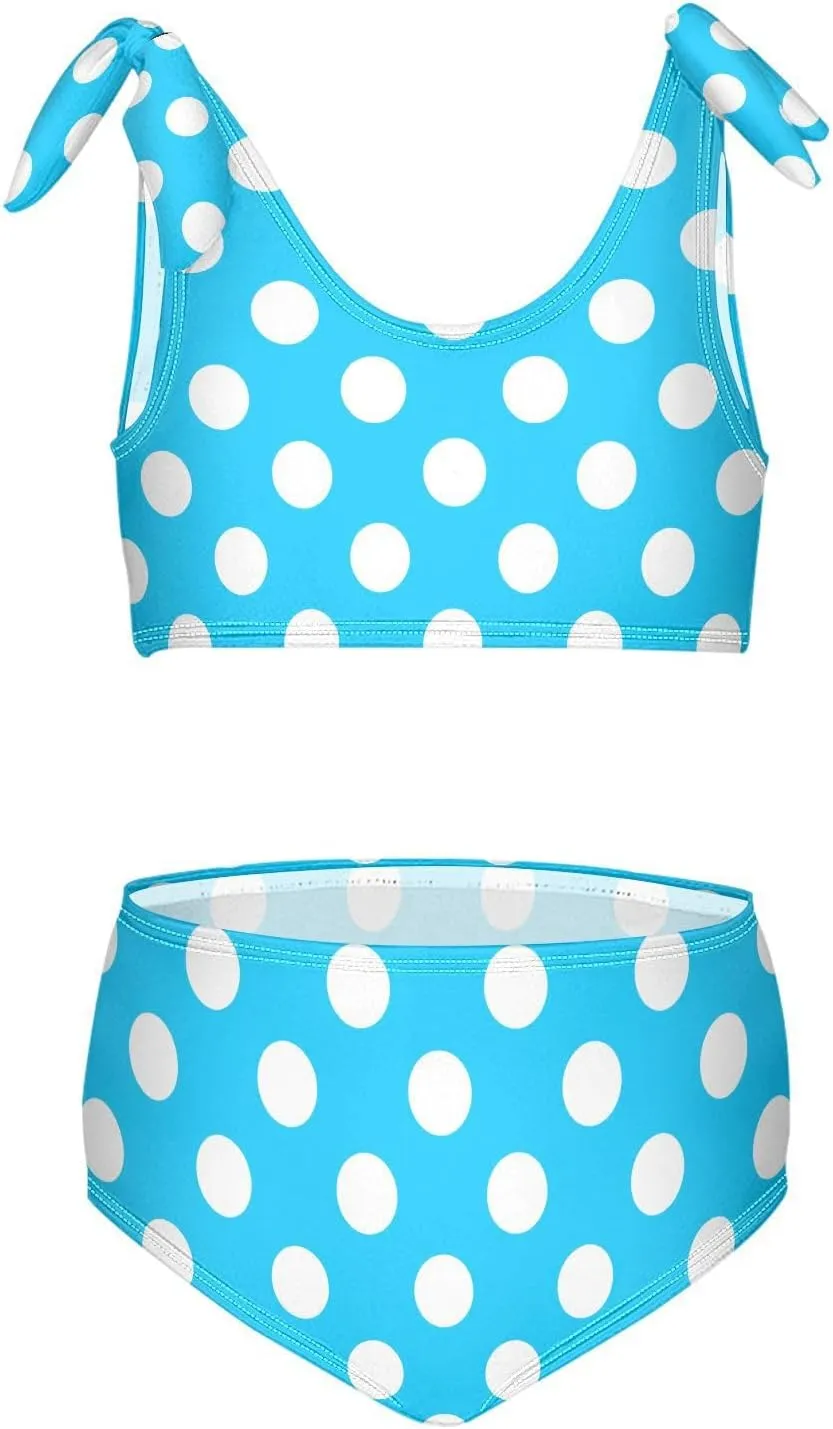 QUGRL Girls Swimsuit Two Piece Swimwear Bathing Suit for Girls Tankini Bikini Set Size 3-12T