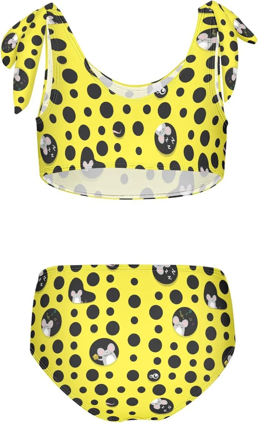 QUGRL Girls Swimsuit Two Piece Swimwear Bathing Suit for Girls Tankini Bikini Set Size 3-12T
