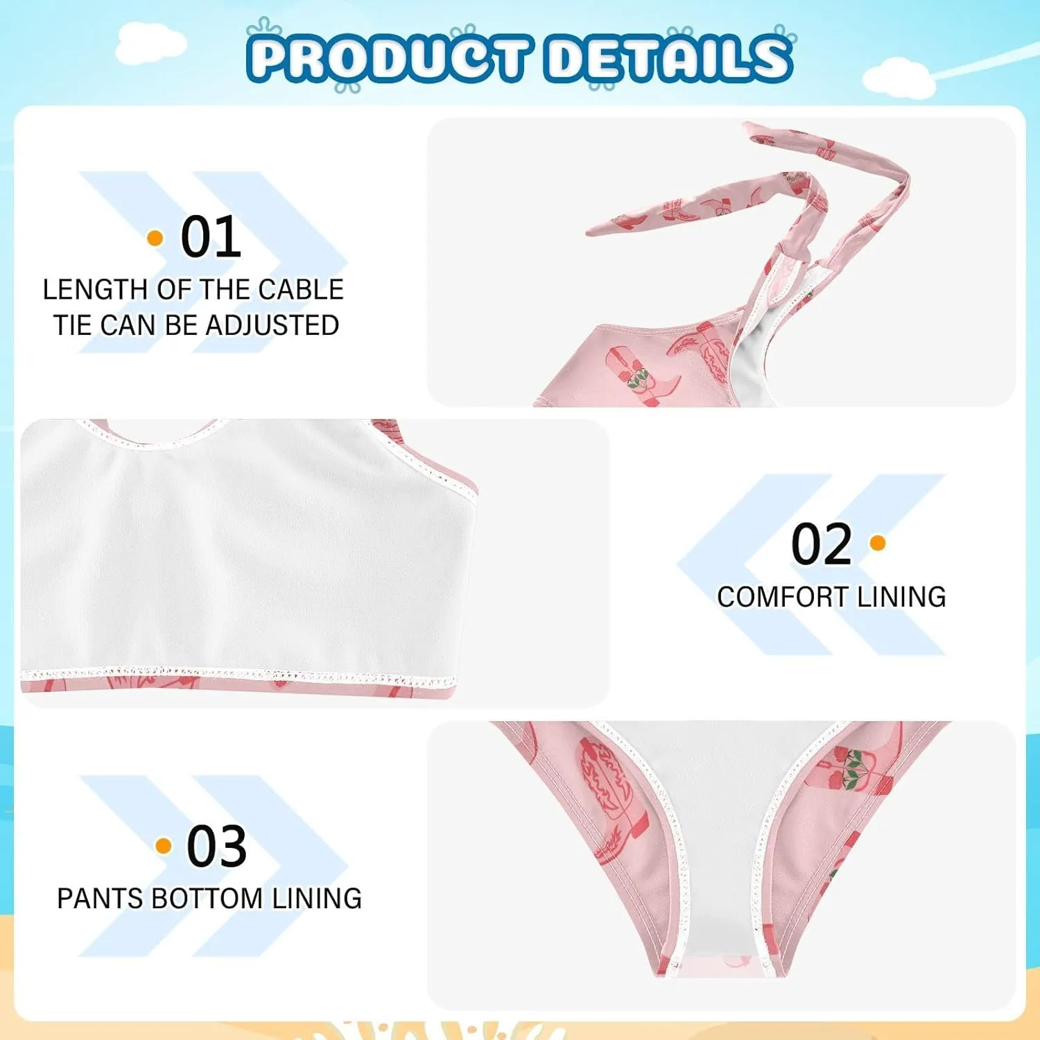 QUGRL Girls Swimsuit Two Piece Swimwear Bathing Suit for Girls Tankini Bikini Set Size 3-12T