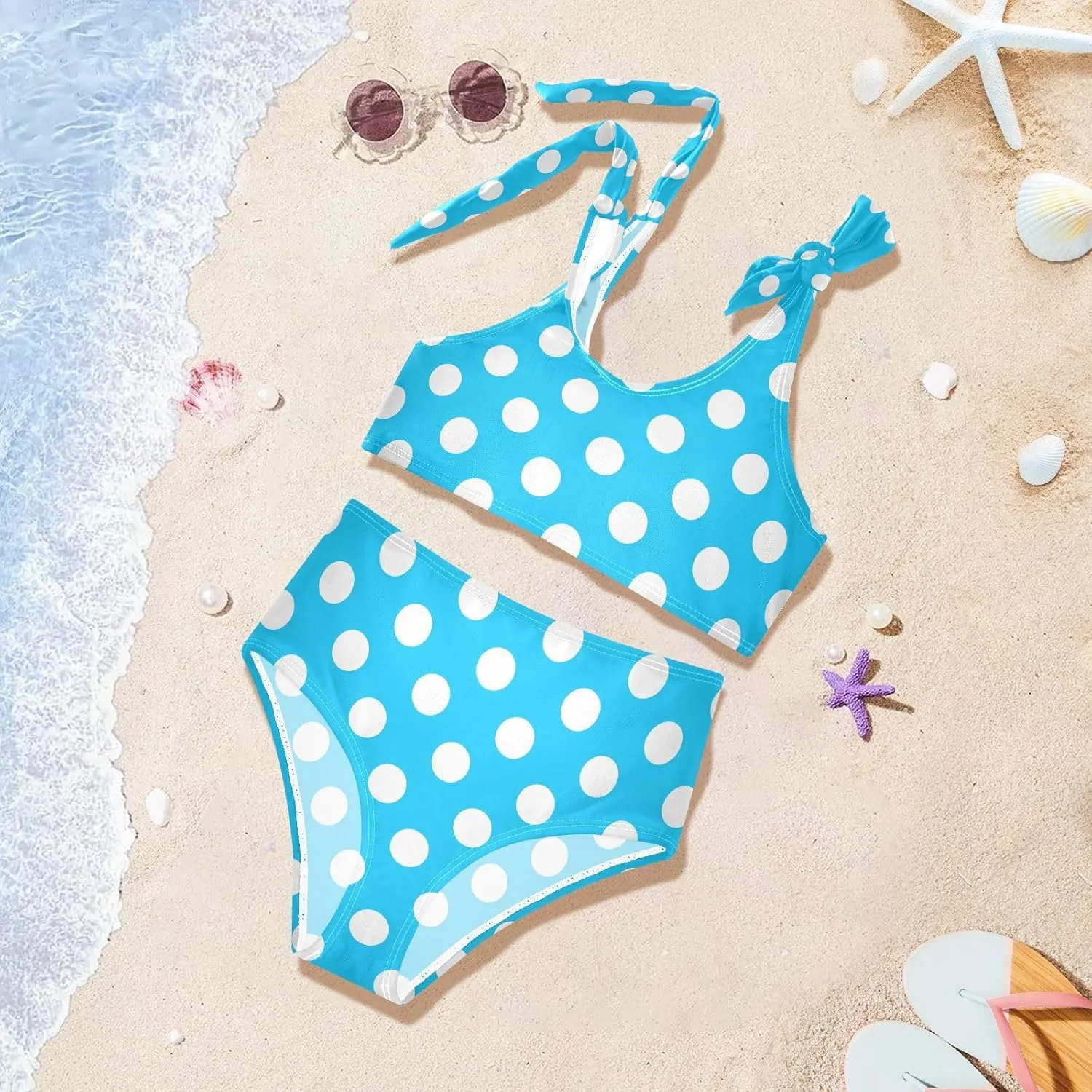 QUGRL Girls Swimsuit Two Piece Swimwear Bathing Suit for Girls Tankini Bikini Set Size 3-12T