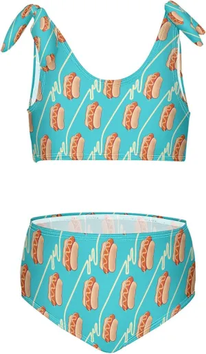QUGRL Girls Swimsuit Two Piece Swimwear Bathing Suit for Girls Tankini Bikini Set Size 3-12T