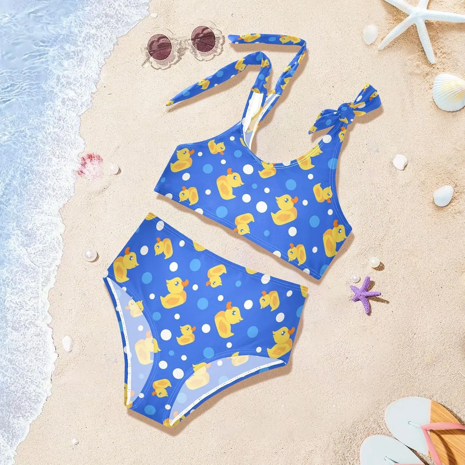 QUGRL Girls Swimsuit Two Piece Swimwear Bathing Suit for Girls Tankini Bikini Set Size 3-12T