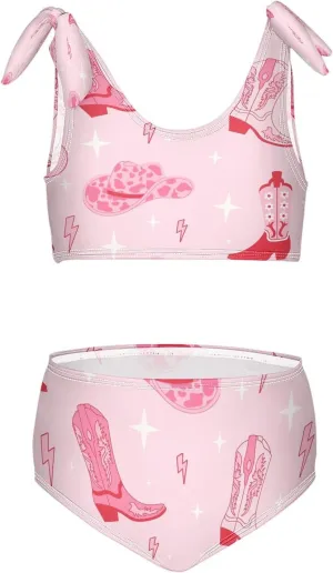 QUGRL Girls Swimsuit Two Piece Swimwear Bathing Suit for Girls Tankini Bikini Set Size 3-12T