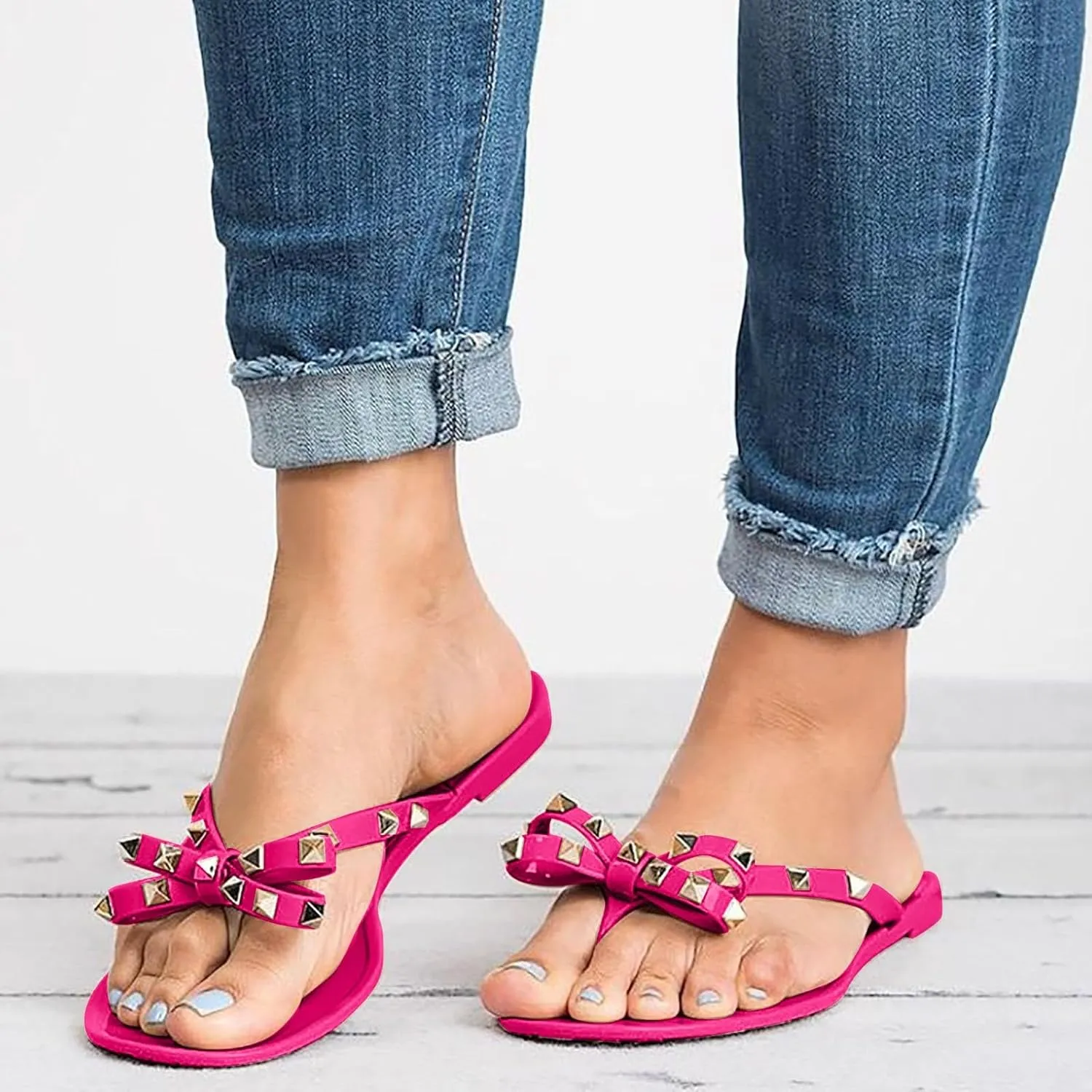 Recovery Slides for Women Comfortable Beach Sandals Slip On Thong Sandals Breathable Slip On Slippers