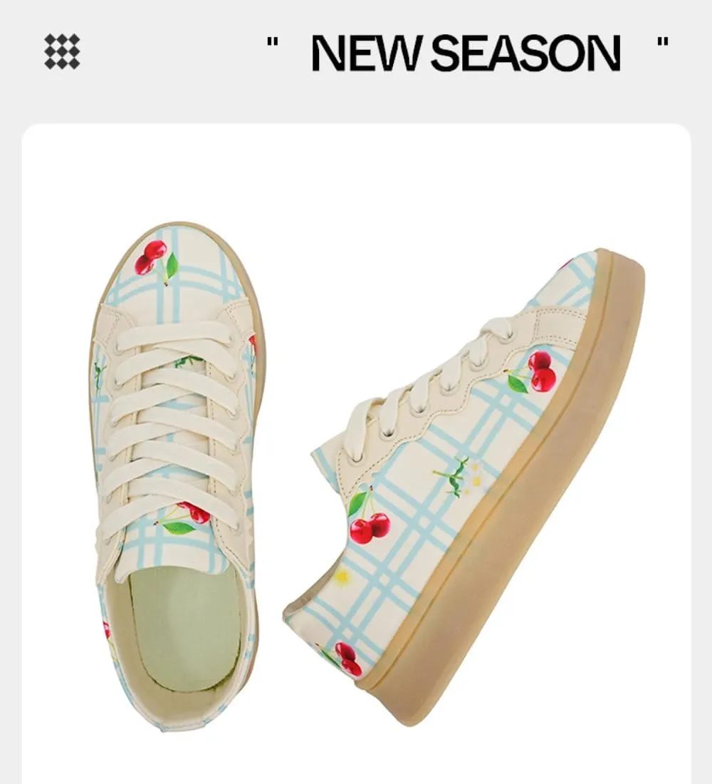 Retro Casual Canvas Tennis Lace Up Comfortable Walking Shoes for Women Low Top Lightweight Sneakers for Women