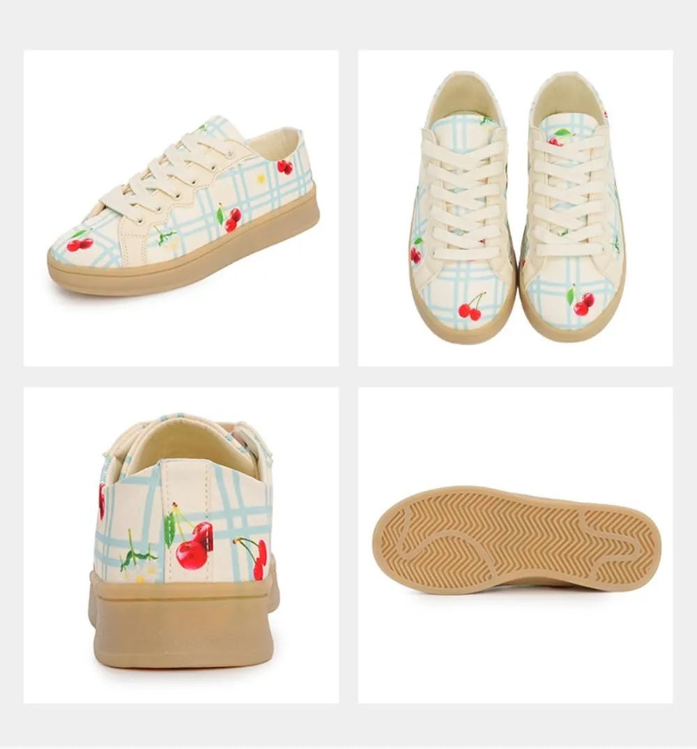 Retro Casual Canvas Tennis Lace Up Comfortable Walking Shoes for Women Low Top Lightweight Sneakers for Women
