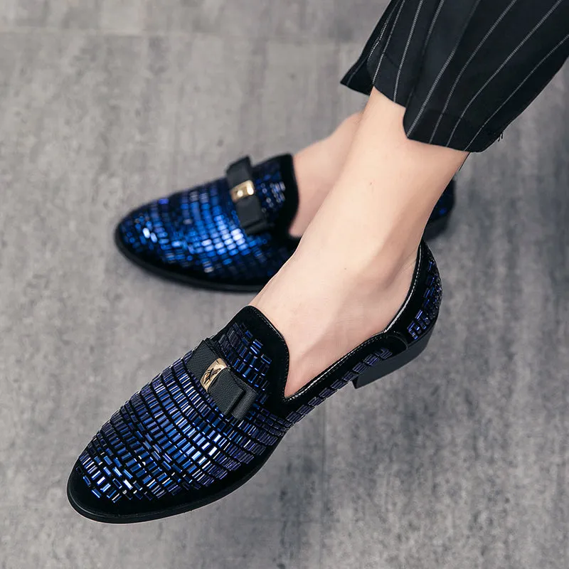 Rhinestone Rivet Loafers Shoes