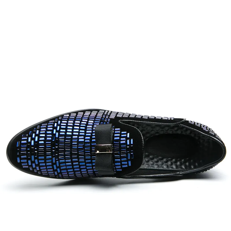 Rhinestone Rivet Loafers Shoes