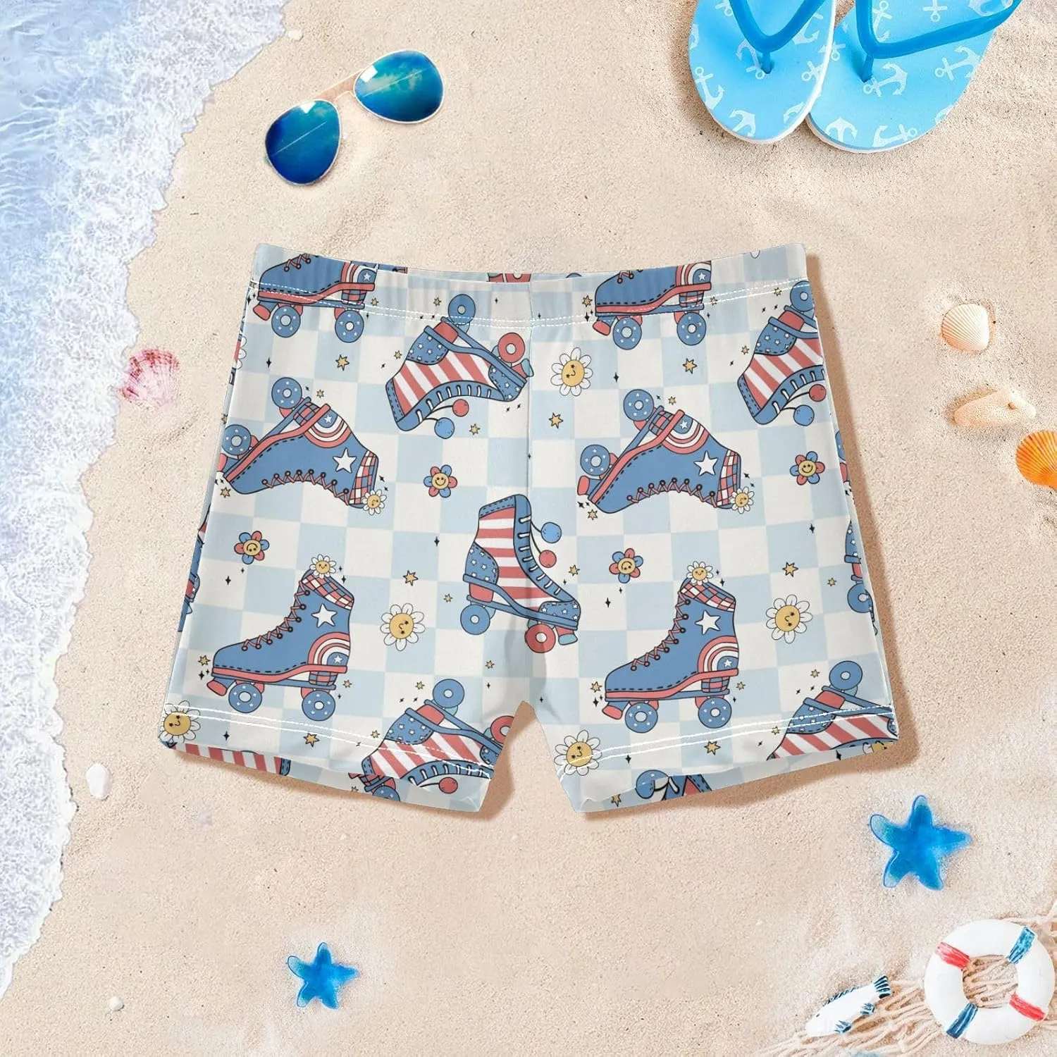 Roller Skate Shoes Boys Swim Trunks Toddler Beach Board Shorts Swimsuit Fashion Beach Shorts Swim Trunks