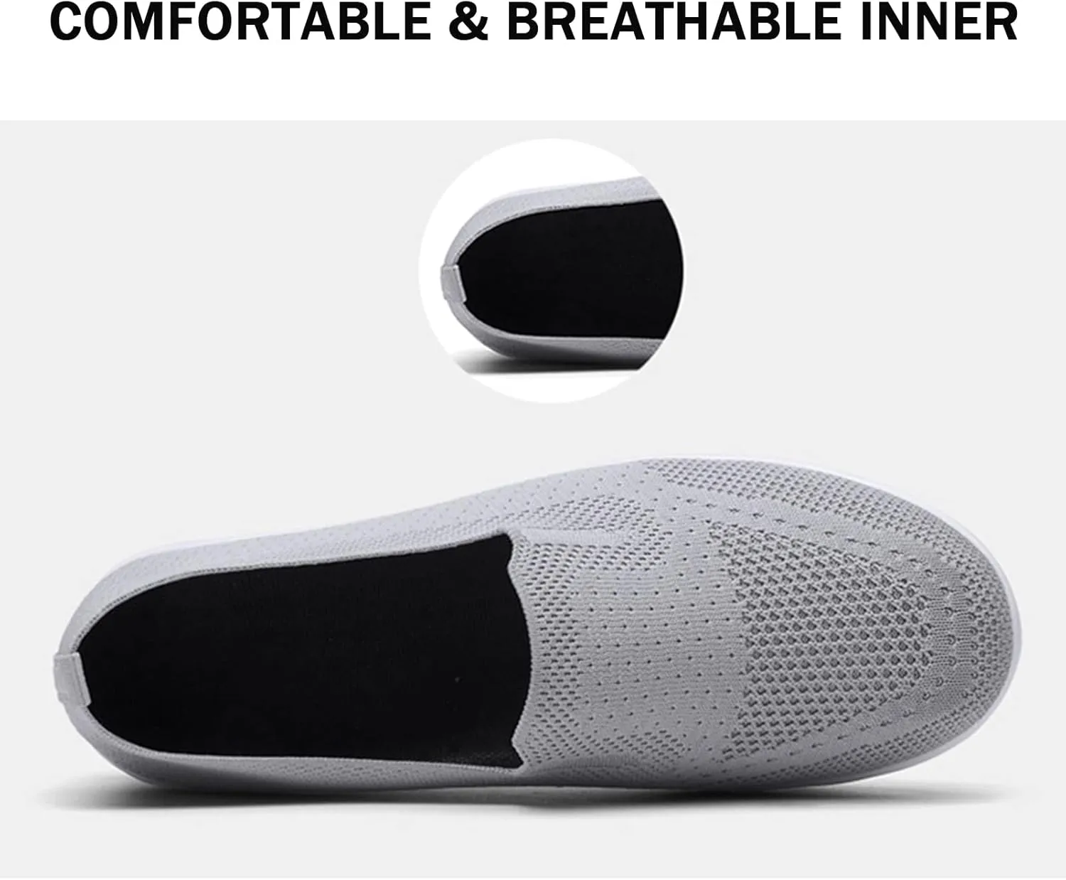 RZDYSQ Womens Orthopedic Sneakers Slip-On Mesh Cushion Walking Sneaker, Air Cushion Slip-On Walking Shoes