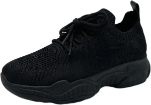 SBGMoSJ Platform Sneakers for Women Fashion 2 Inch High Extra Wide Slip On Sneakers for Women Womens Shoes Casual Fall Wedge Heel Black Tennis Shoes Women Slip Ons Comfy Shoes for Women