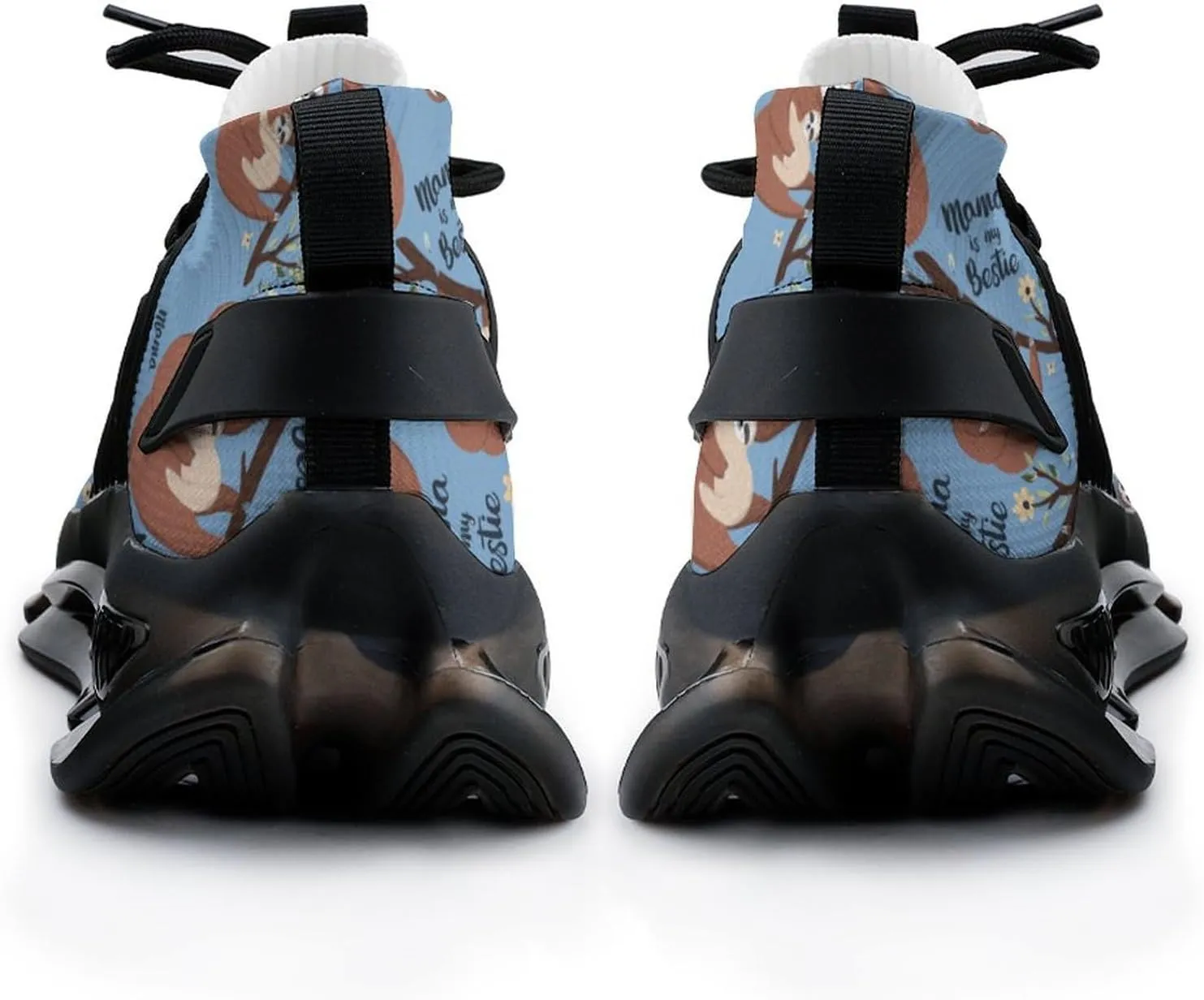 Sloth Mama is My Bestie Walking Shoes for Men Lightweight Tennis Fashion Elastic Sports Shoes Cushion Basketball Shoes