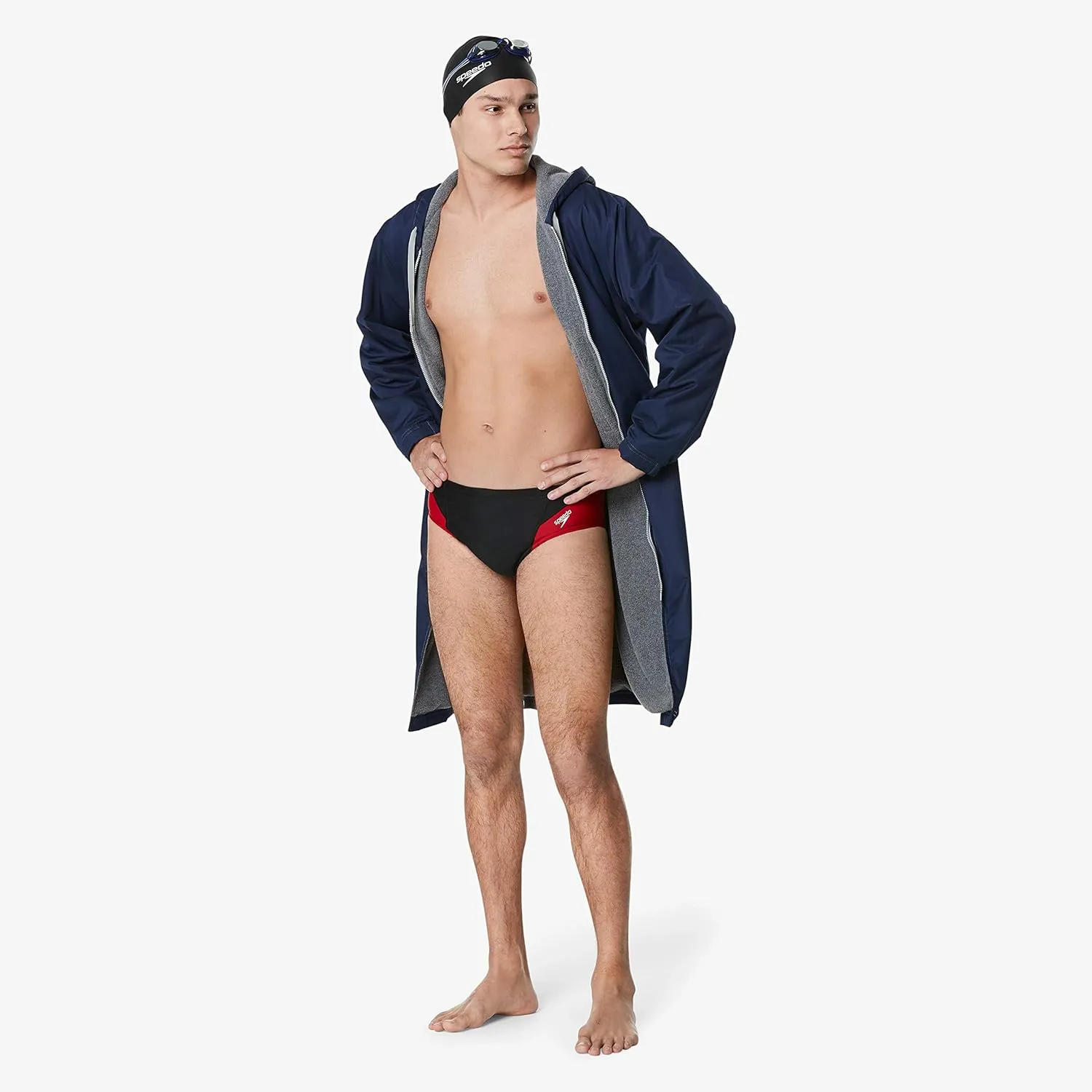Speedo Men's Swimsuit Brief Powerflex Eco Revolve Splice Team Colors