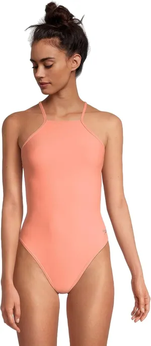 Speedo Women's Swimsuit One Piece Endurance Turnz Tie Back Solid
