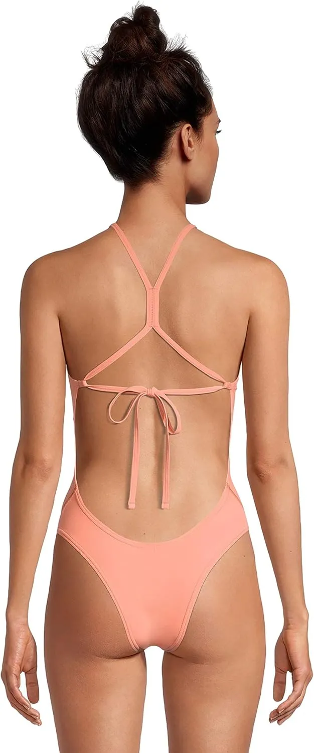 Speedo Women's Swimsuit One Piece Endurance Turnz Tie Back Solid