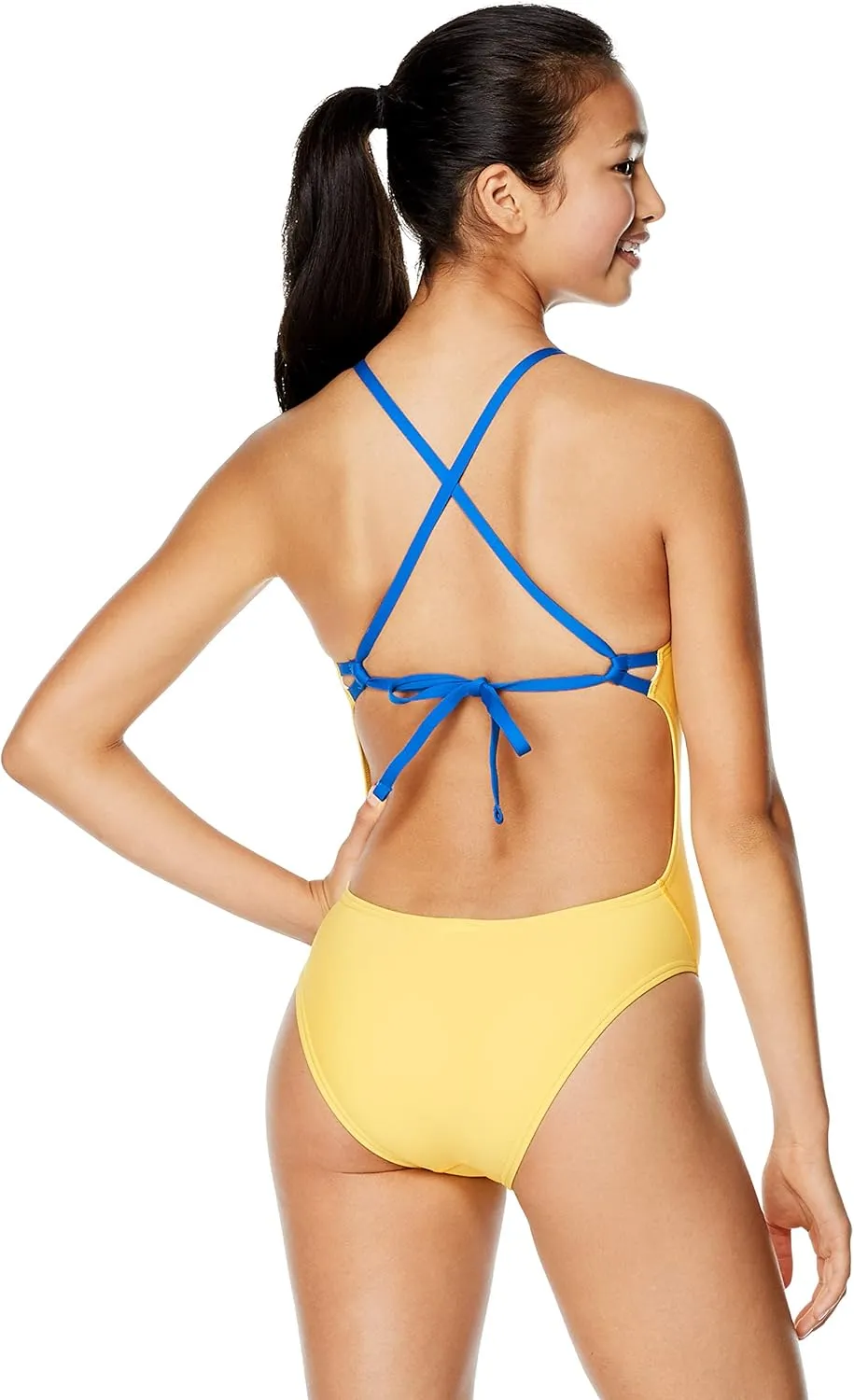 Speedo Women's Swimsuit One Piece Endurance Turnz Tie Back Solid