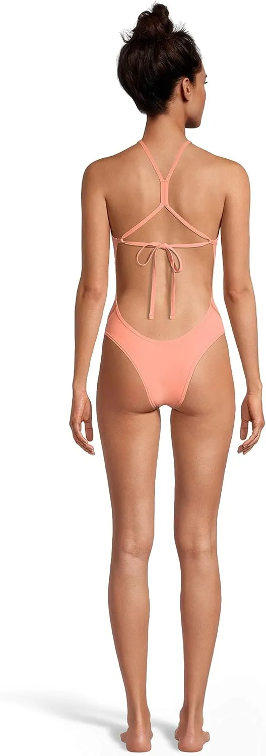 Speedo Women's Swimsuit One Piece Endurance Turnz Tie Back Solid