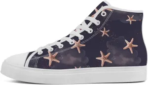 Starfish Shoes High Top Canvas Sneakers Lace Up Casual Walking Shoes for Men Women