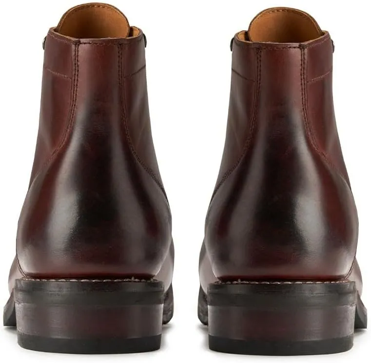 SUREWAY Men's Lace Up Chukka Boots Genuine Leather|Cap Toe Ankle 6inch - Classic Comfort Oxford Style(Office,Casual,Driving,Work,Dress) Brown/Black Matte/Brandy/Arizonam Adobe/Black