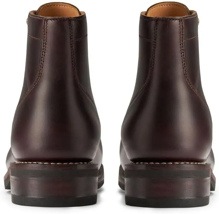 SUREWAY Men's Lace Up Chukka Boots Genuine Leather|Cap Toe Ankle 6inch - Classic Comfort Oxford Style(Office,Casual,Driving,Work,Dress) Brown/Black Matte/Brandy/Arizonam Adobe/Black