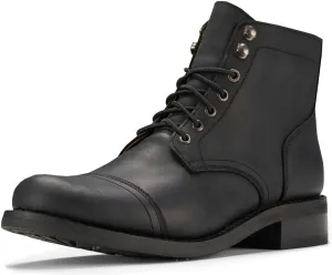SUREWAY Men's Lace Up Chukka Boots Genuine Leather|Cap Toe Ankle 6inch - Classic Comfort Oxford Style(Office,Casual,Driving,Work,Dress) Brown/Black Matte/Brandy/Arizonam Adobe/Black