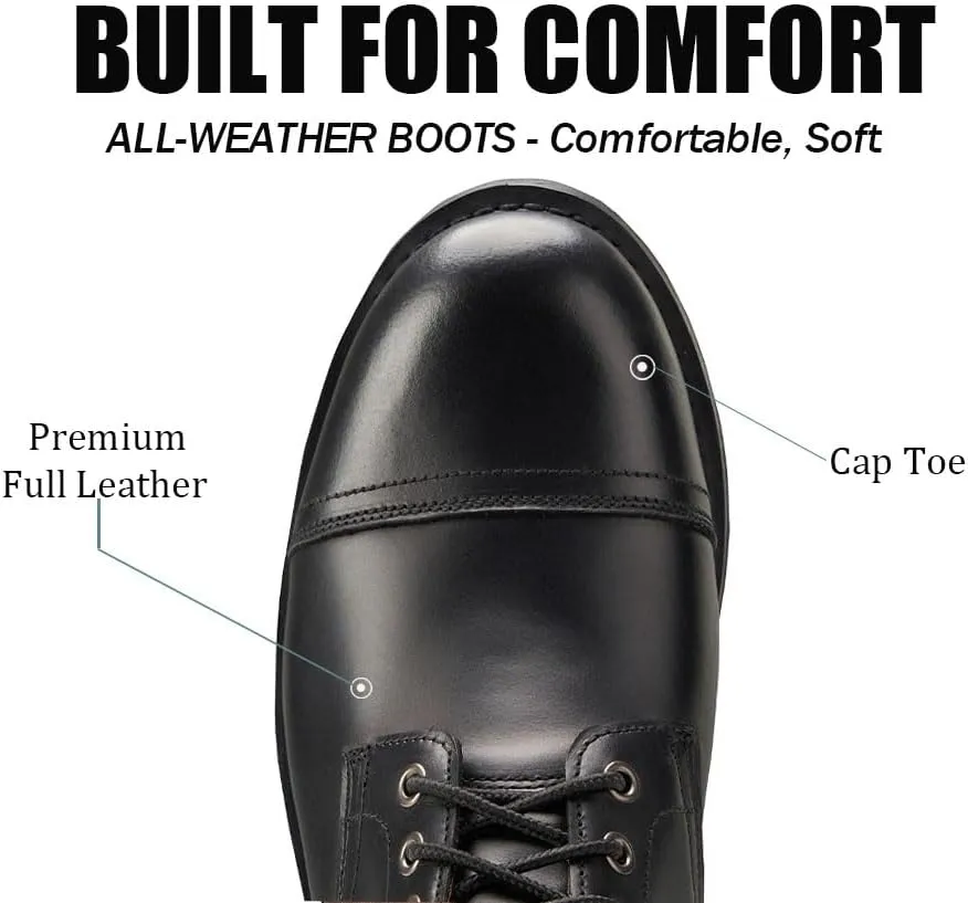 SUREWAY Men's Lace Up Chukka Boots Genuine Leather|Cap Toe Ankle 6inch - Classic Comfort Oxford Style(Office,Casual,Driving,Work,Dress) Brown/Black Matte/Brandy/Arizonam Adobe/Black
