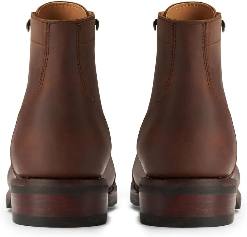 SUREWAY Men's Lace Up Chukka Boots Genuine Leather|Cap Toe Ankle 6inch - Classic Comfort Oxford Style(Office,Casual,Driving,Work,Dress) Brown/Black Matte/Brandy/Arizonam Adobe/Black