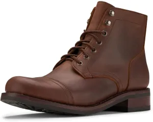 SUREWAY Men's Lace Up Chukka Boots Genuine Leather|Cap Toe Ankle 6inch - Classic Comfort Oxford Style(Office,Casual,Driving,Work,Dress) Brown/Black Matte/Brandy/Arizonam Adobe/Black