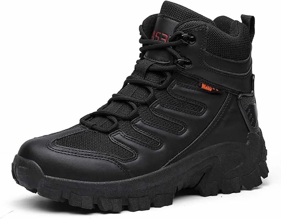 Tactical Boots for Men, Men's Waterproof Hiking Boots, Outdoor Lightweight Work Boots, With Zipper Work Boots for Men, Lightweight Motorcycle Boots, Men Combat Boots