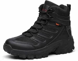 Tactical Boots for Men, Men's Waterproof Hiking Boots, Outdoor Lightweight Work Boots, With Zipper Work Boots for Men, Lightweight Motorcycle Boots, Men Combat Boots